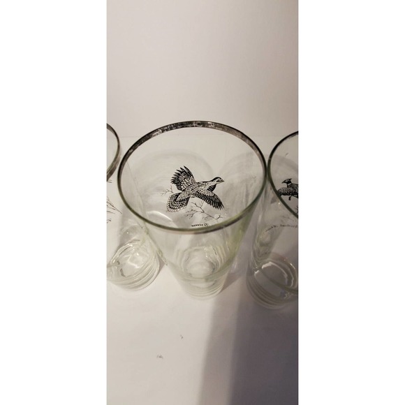 Vintage SPORTSMAN by Federal Glass Game Bird Tumblers Glasses Set Of 3 Barware - Picture 7 of 9